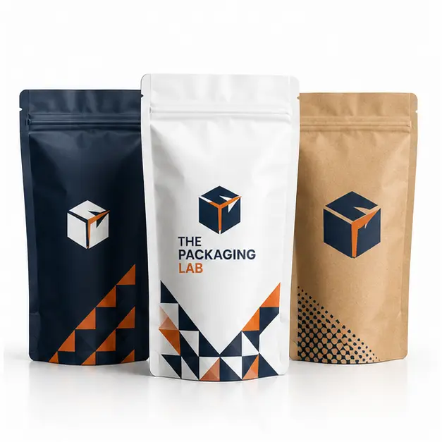 Custom branded stand-up mylar zipper bags