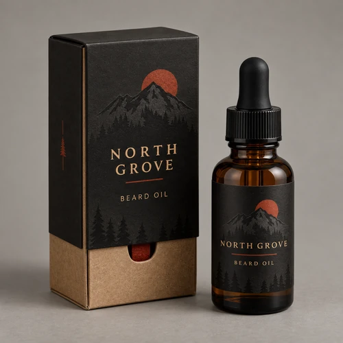 Custom beard oil packaging boxes with dropper bottle