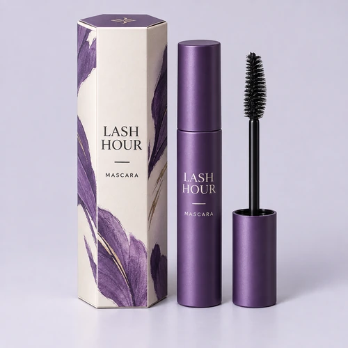 Custom mascara boxes with fitted tube and wand
