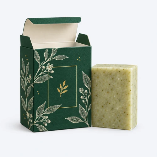 Custom printed soap boxes with artisan soap bars