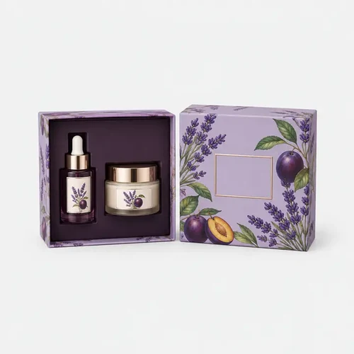 Rigid skincare boxes with fitted product insert