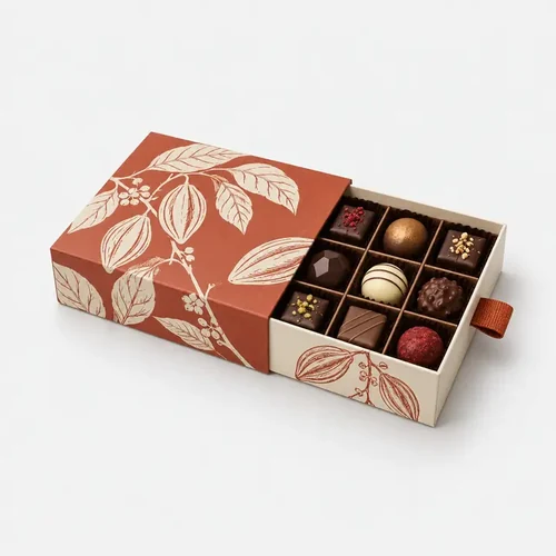 Sliding drawer rigid chocolate gift box